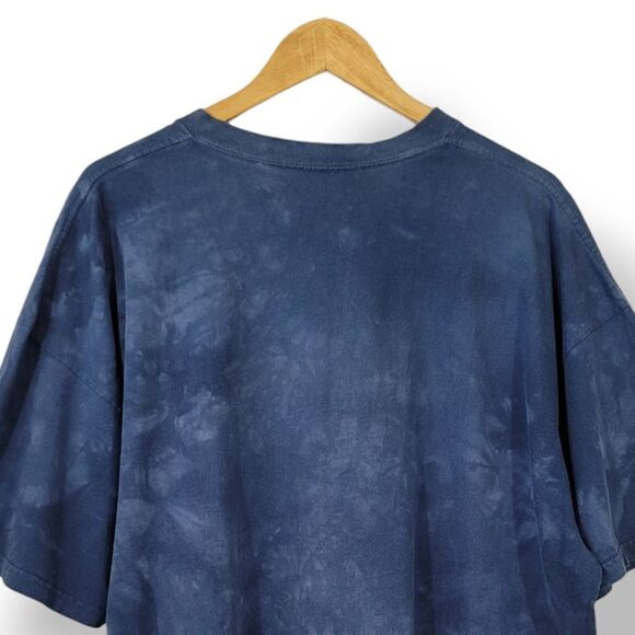 Vintage Y2K 2002 The Mountain Native American Man Blue Tie Dye T-Shirt Size XXXL - Picture 5 of 13